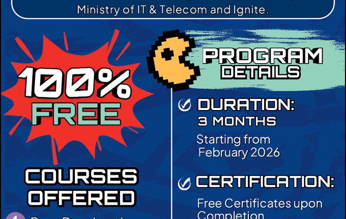 Centre of Excellence in Gaming and Animation Pakistan Free Courses 2026 | Ignite CEGA Apply Online