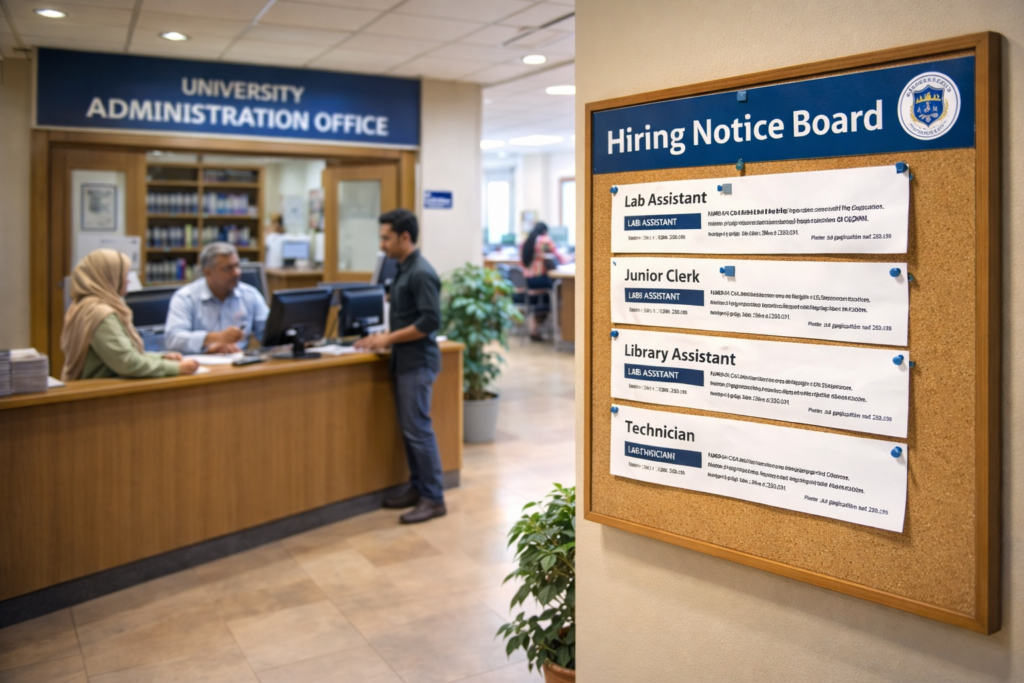 Hidden university government jobs in Pakistan without test