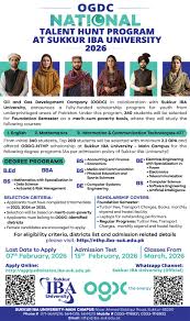 IBA Sukkur OGDCL Scholarship Program Poster